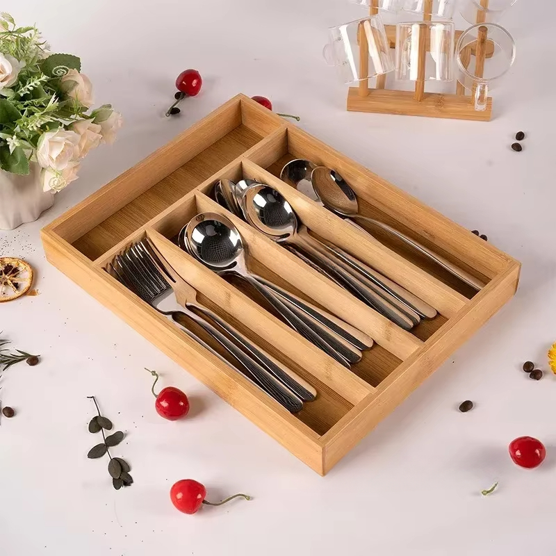 Drawer Organizer Bamboo - Bamboo Utensils Drawer Organizer Cutlery Utensil