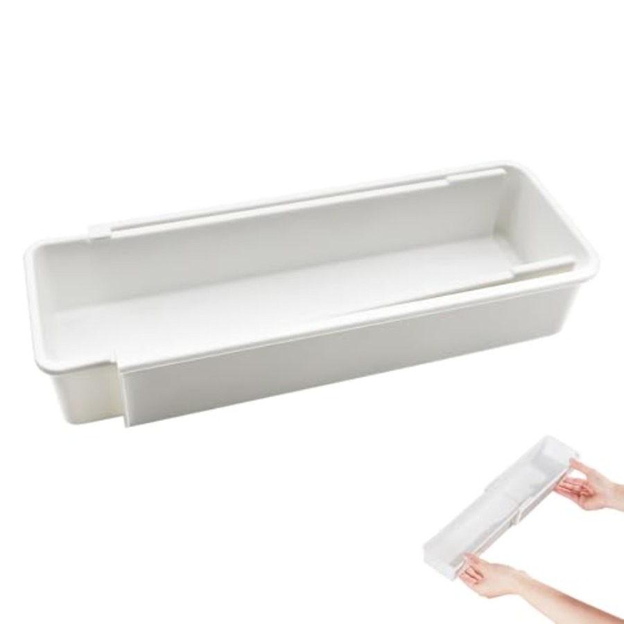 Drawer Organizer Bamboo - Expandable Drawer Organizer for Deep Drawers,
