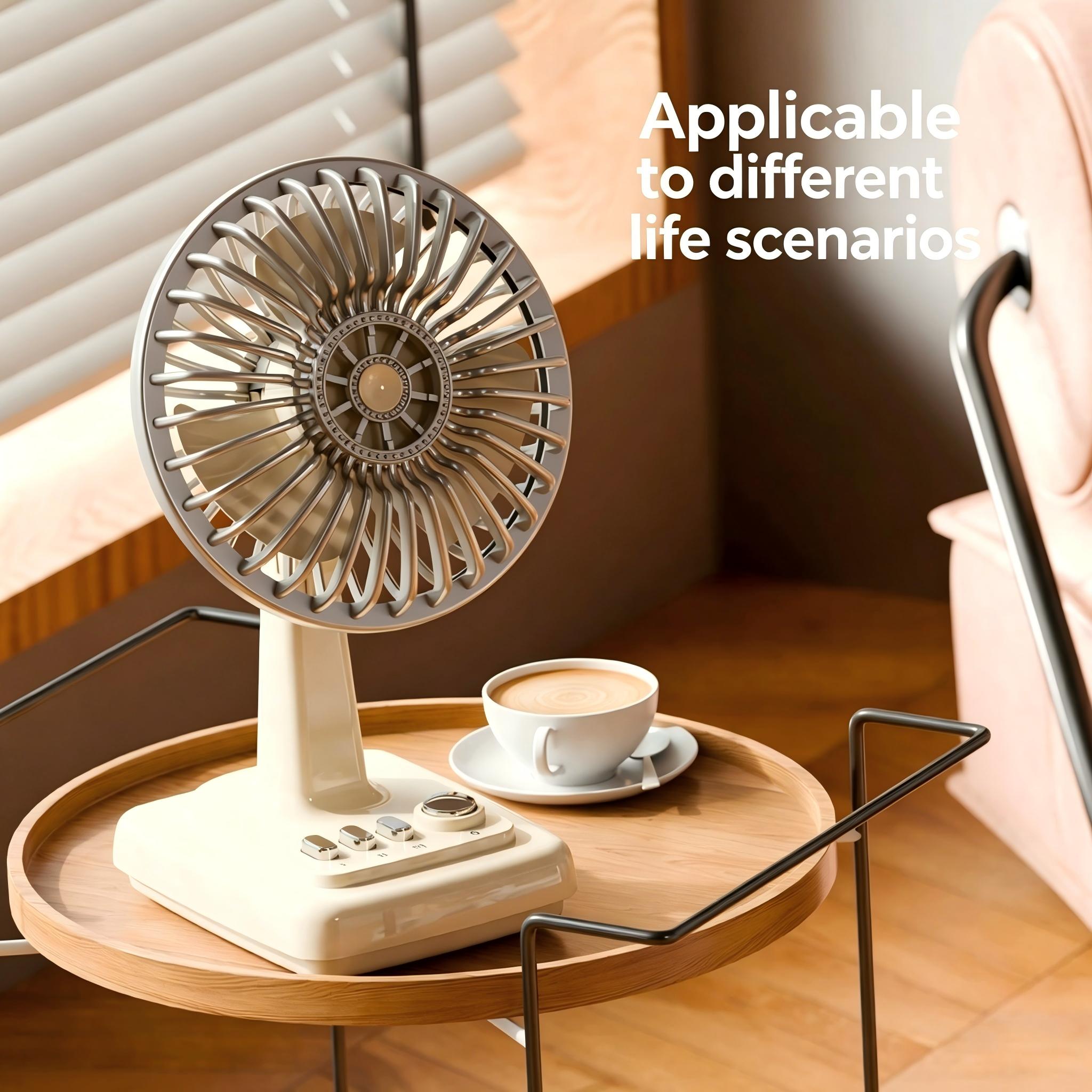 Fan Desk Small Usb - Retro Alloy Desktop Fan 3 Speeds