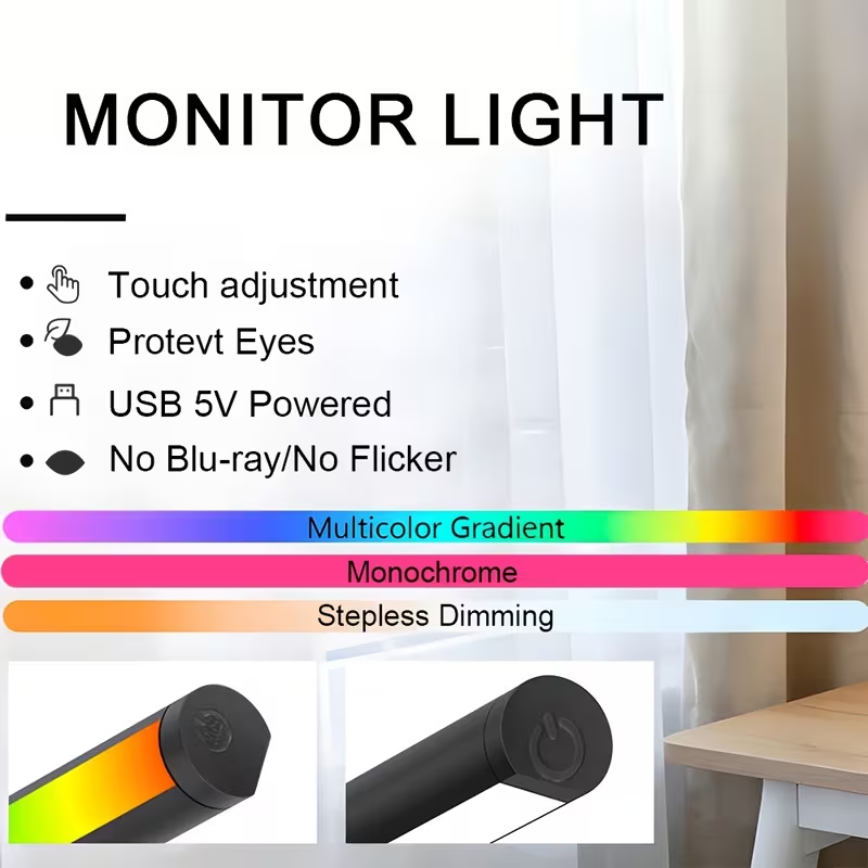 LED Monitor Light Bar 30cm 40c - Desk Setup No Monitor recension och pris