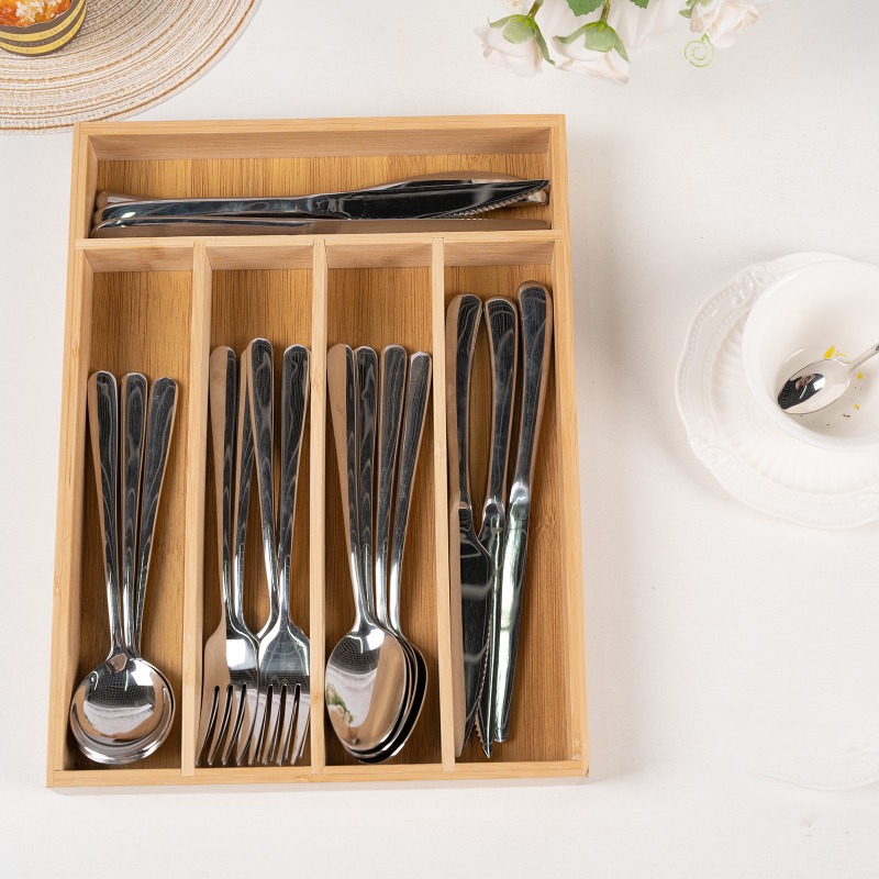Bamboo Utensils Drawer Organiz - Drawer Organizer Bamboo recension och pris
