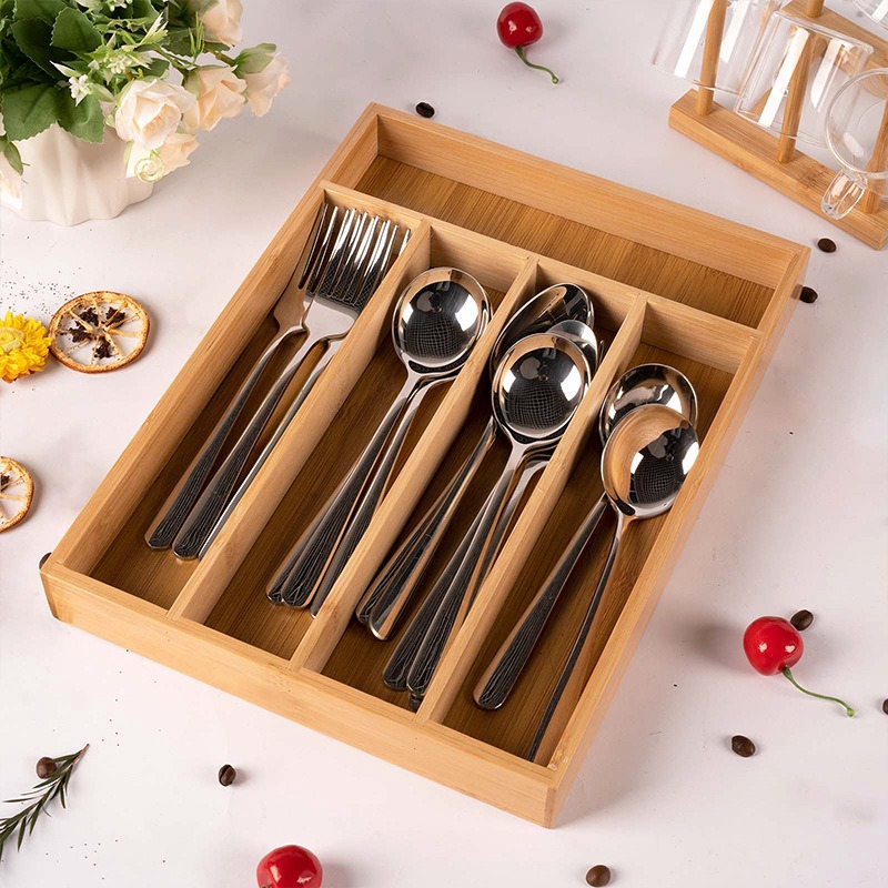 Bamboo Utensils Drawer Organiz - Drawer Organizer Bamboo recension och pris
