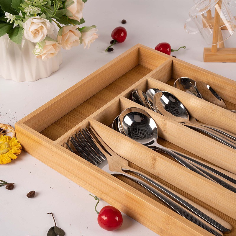 Bamboo Utensils Drawer Organiz - Drawer Organizer Bamboo recension och pris