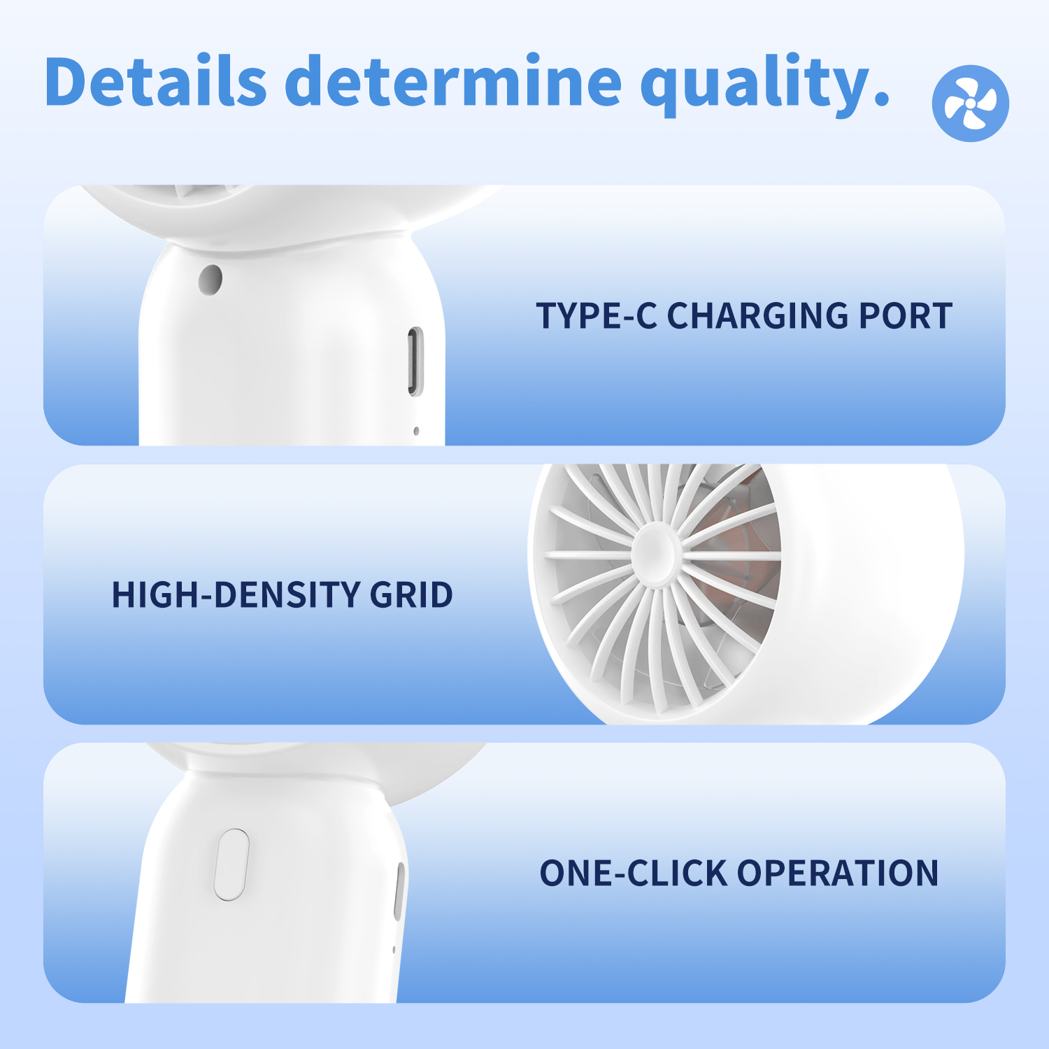 Portable Mini Handheld Fan Sum - Fan Desk Small Usb recension och pris