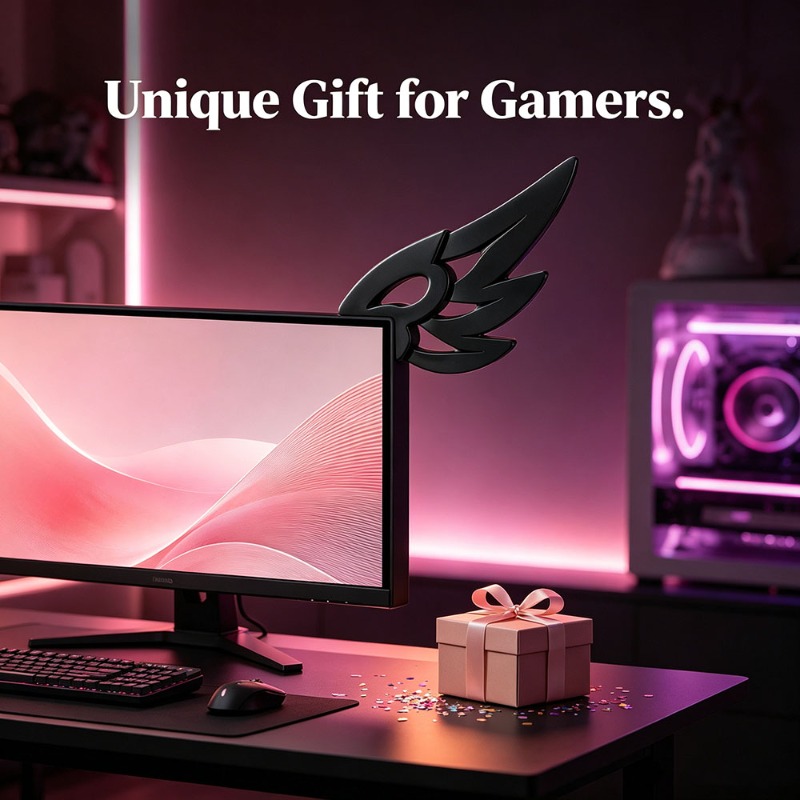 Kawaii 3D Wing Decor for Compu - Desk Setup No Monitor recension och pris