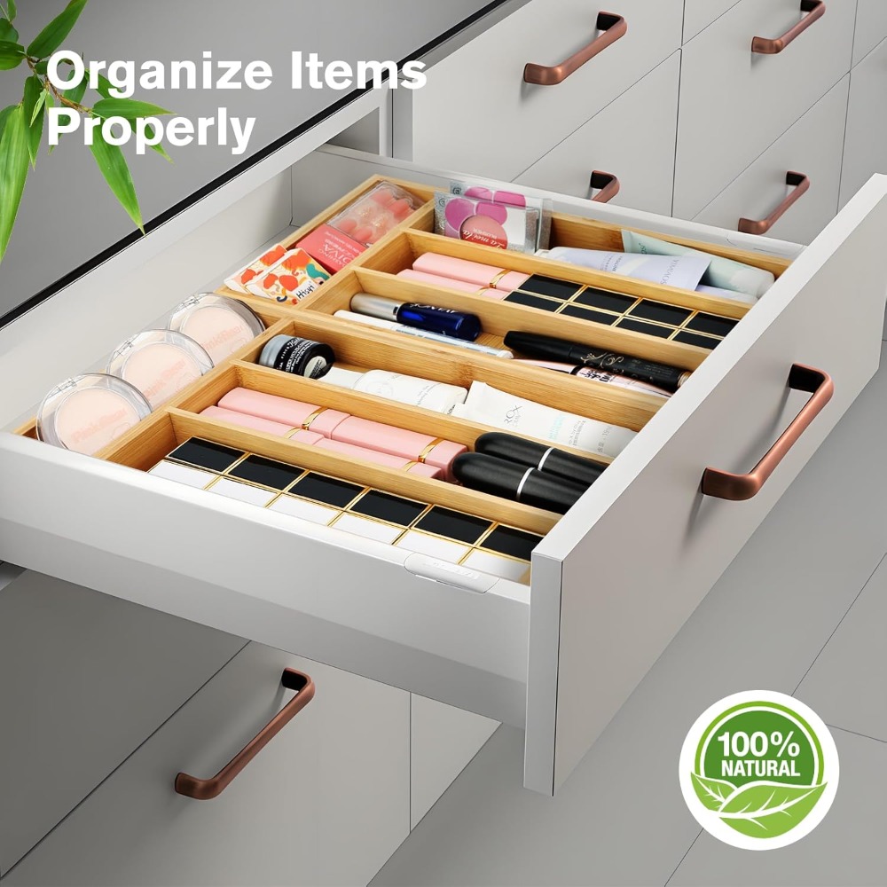 Durable Bamboo Drawer Organize - Drawer Organizer Bamboo recension och pris