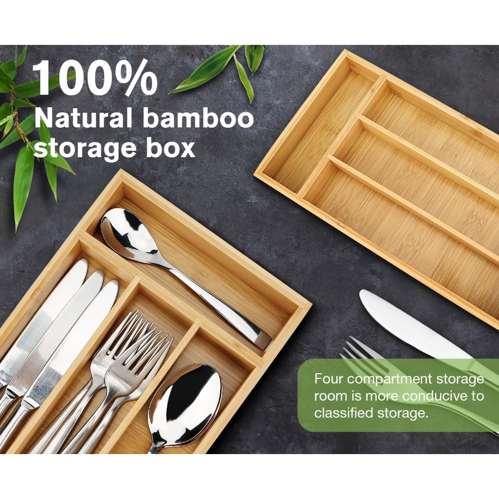 Durable Bamboo Drawer Organize - Drawer Organizer Bamboo recension och pris