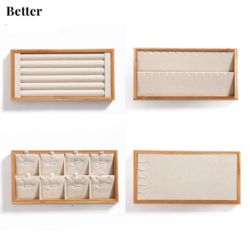 Bamboo Beige Jewelry Rings Dis - Drawer Organizer Bamboo recension och pris