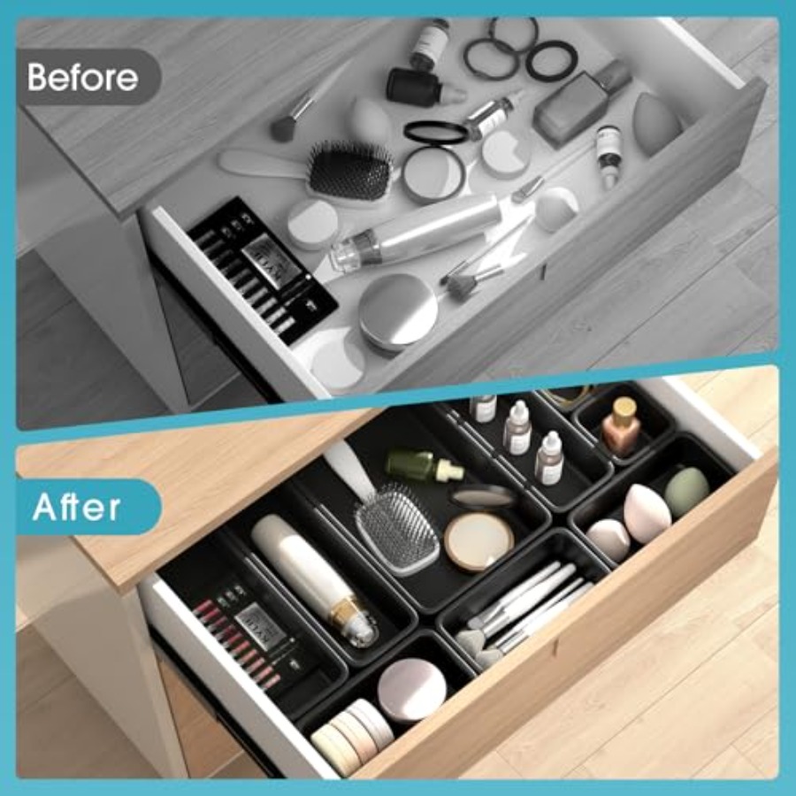 10 PCS Drawer Organizer Set, 4 - Drawer Organizer Bamboo recension och pris