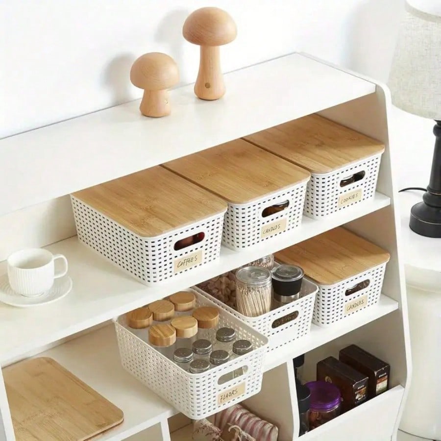 6 Pack Stackable Storage Bins  - Drawer Organizer Bamboo recension och pris