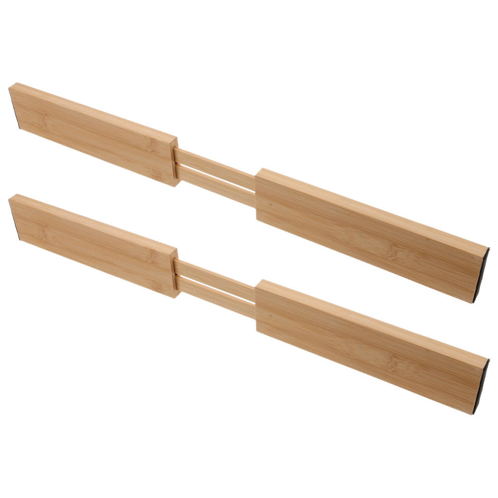 2Pcs Bamboo Drawer Dividers Ad - Drawer Organizer Bamboo recension och pris