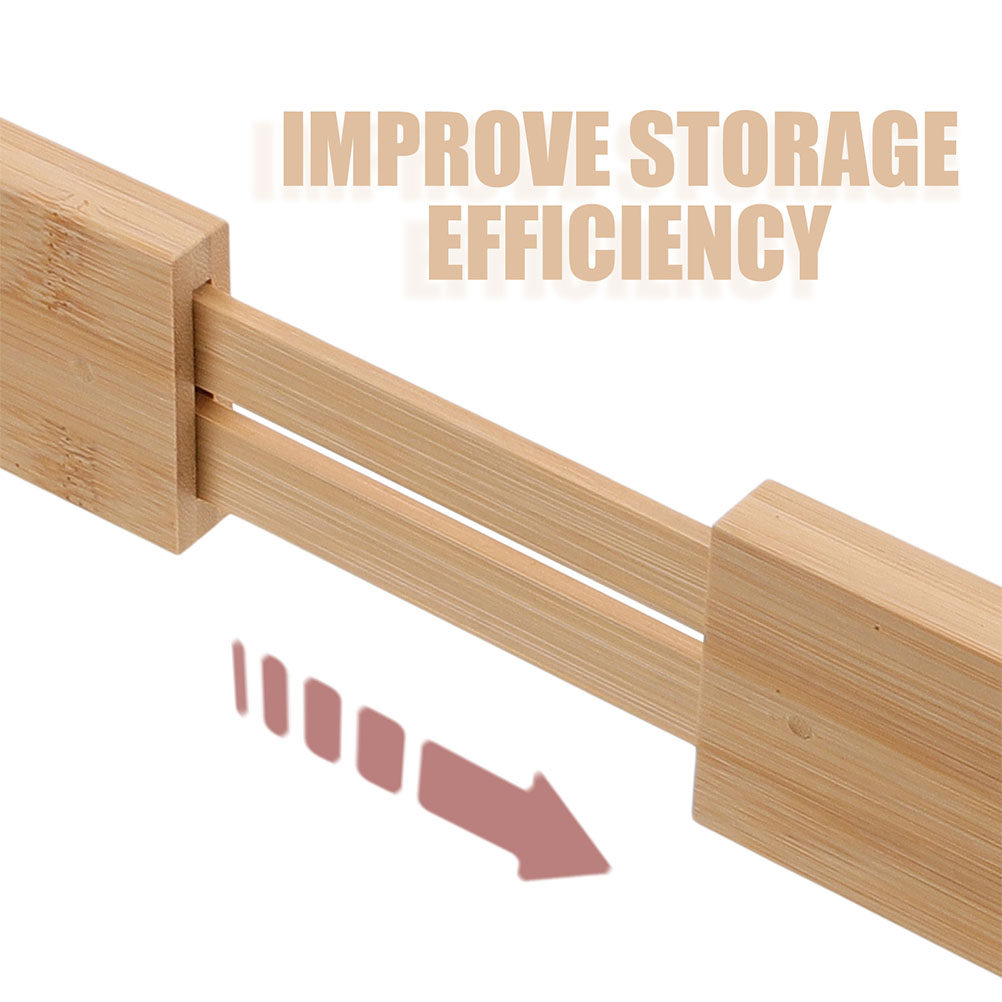 2Pcs Bamboo Drawer Dividers Ad - Drawer Organizer Bamboo recension och pris