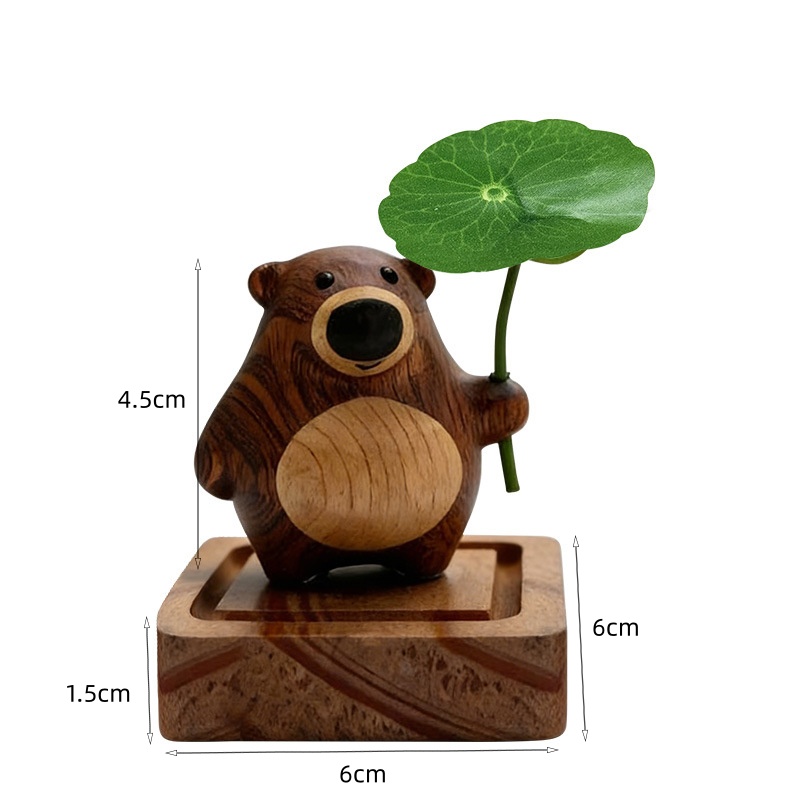 Cute Bear Aroma Diffuser Wood  - Desk Setup Essentials recension och pris
