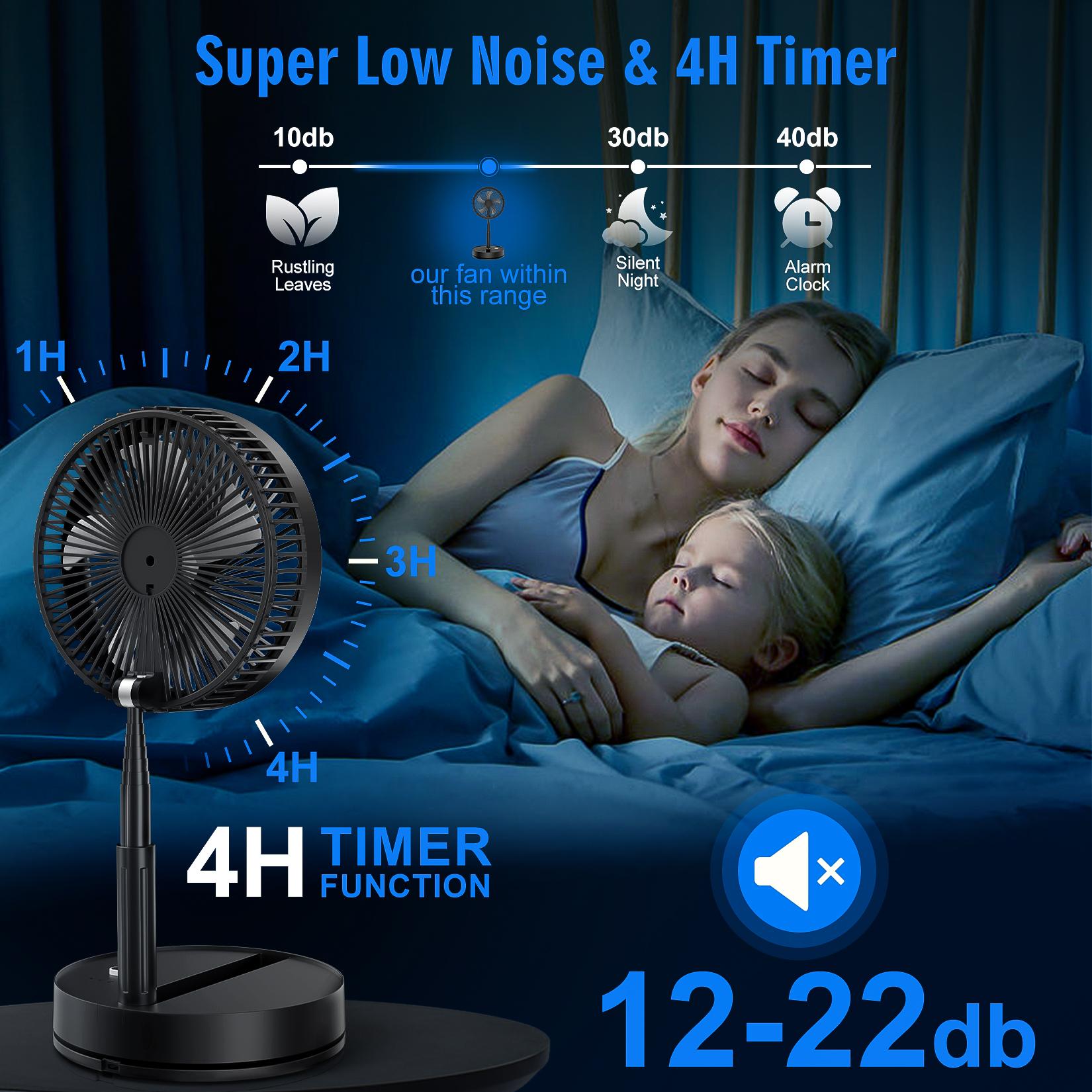Portable Foldable Rechargeable - Fan Desk Small Usb recension och pris