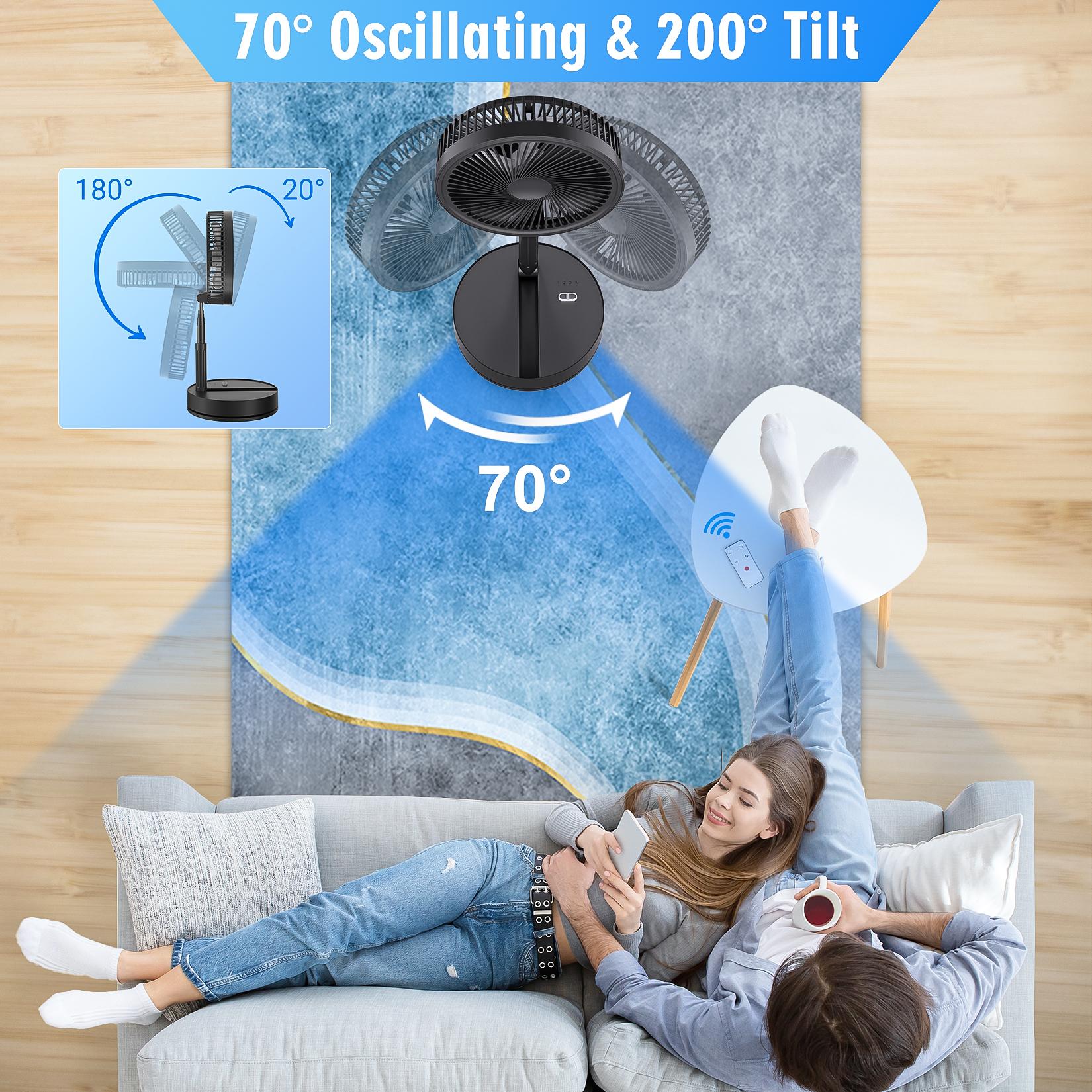 Portable Foldable Rechargeable - Fan Desk Small Usb recension och pris