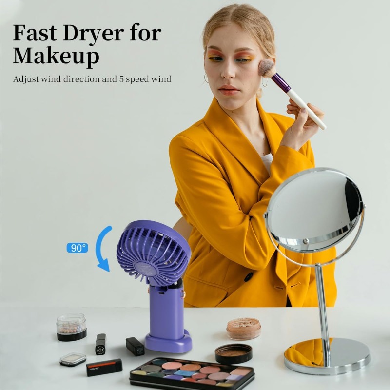 Portable Mini Fan With 5 Speed - Fan Desk Small Usb recension och pris