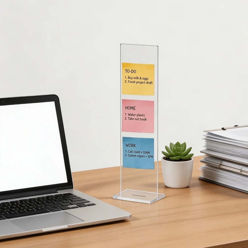 Acrylic Memo Message Board Cle - Sticky Memo Holder recension och pris
