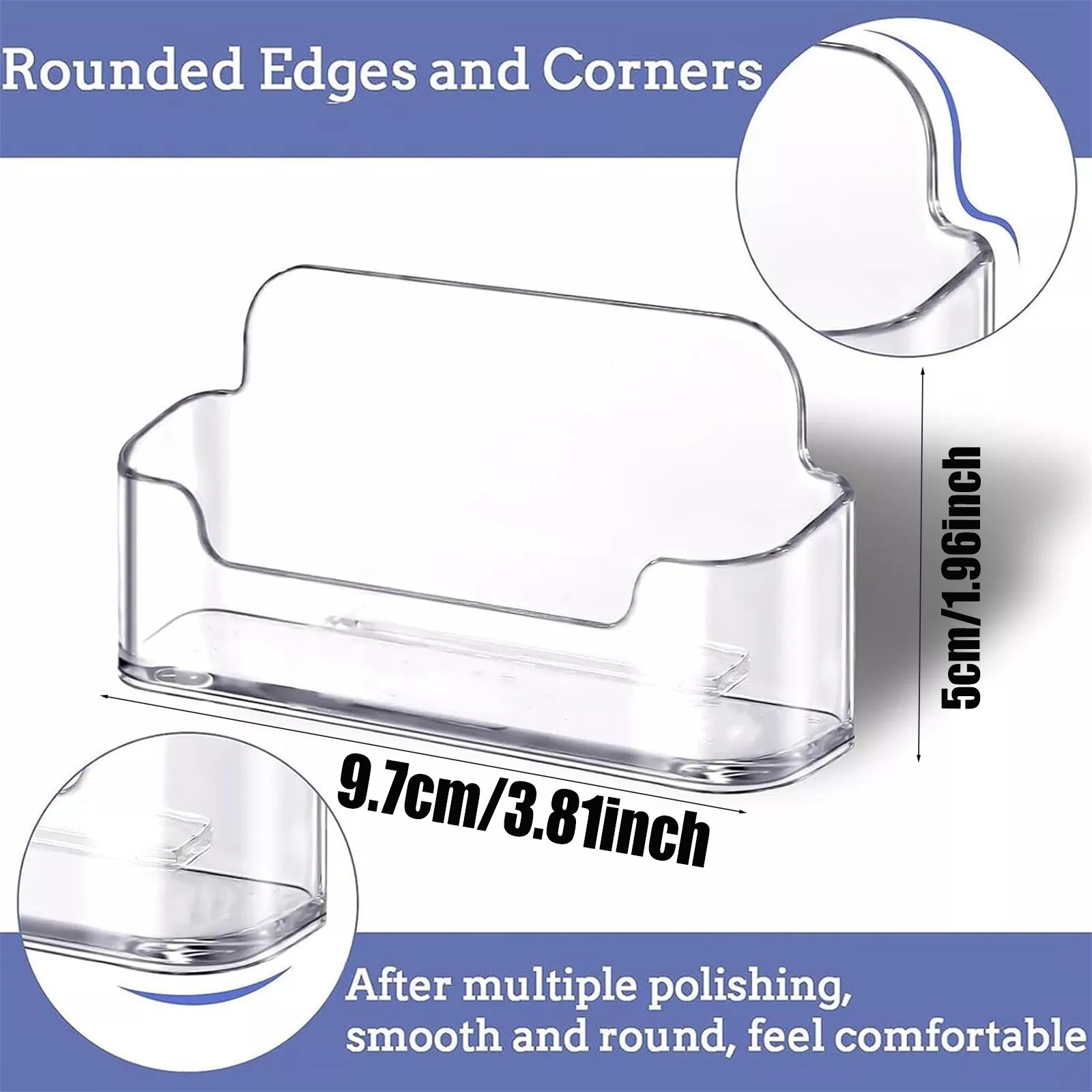 2pcs Clear Acrylic Business Ca - Desk Setup Essentials recension och pris