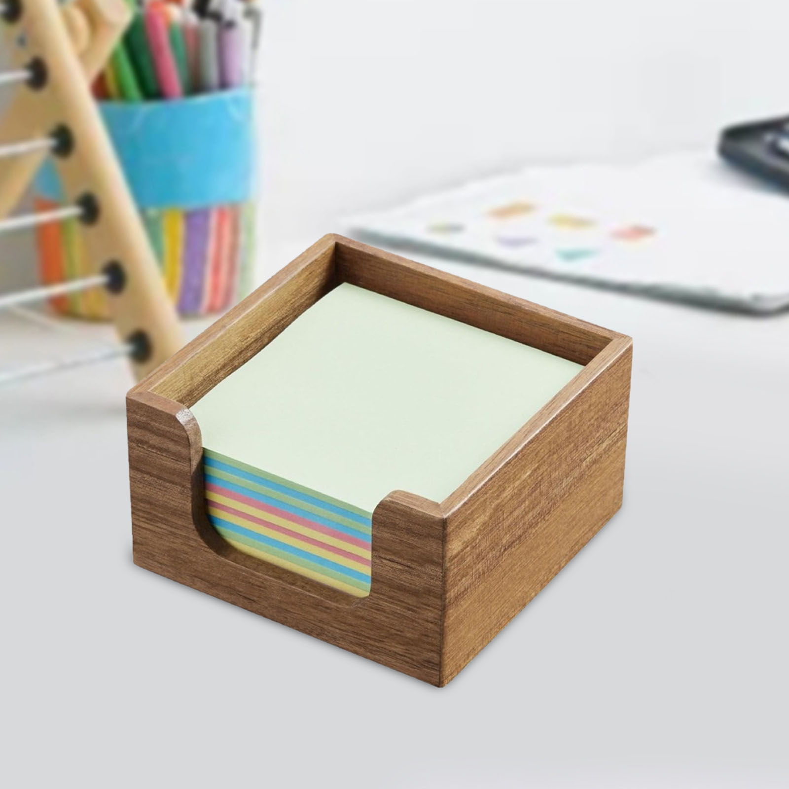 Acacia Wood Sticky Note Holder - Sticky Memo Holder recension och pris