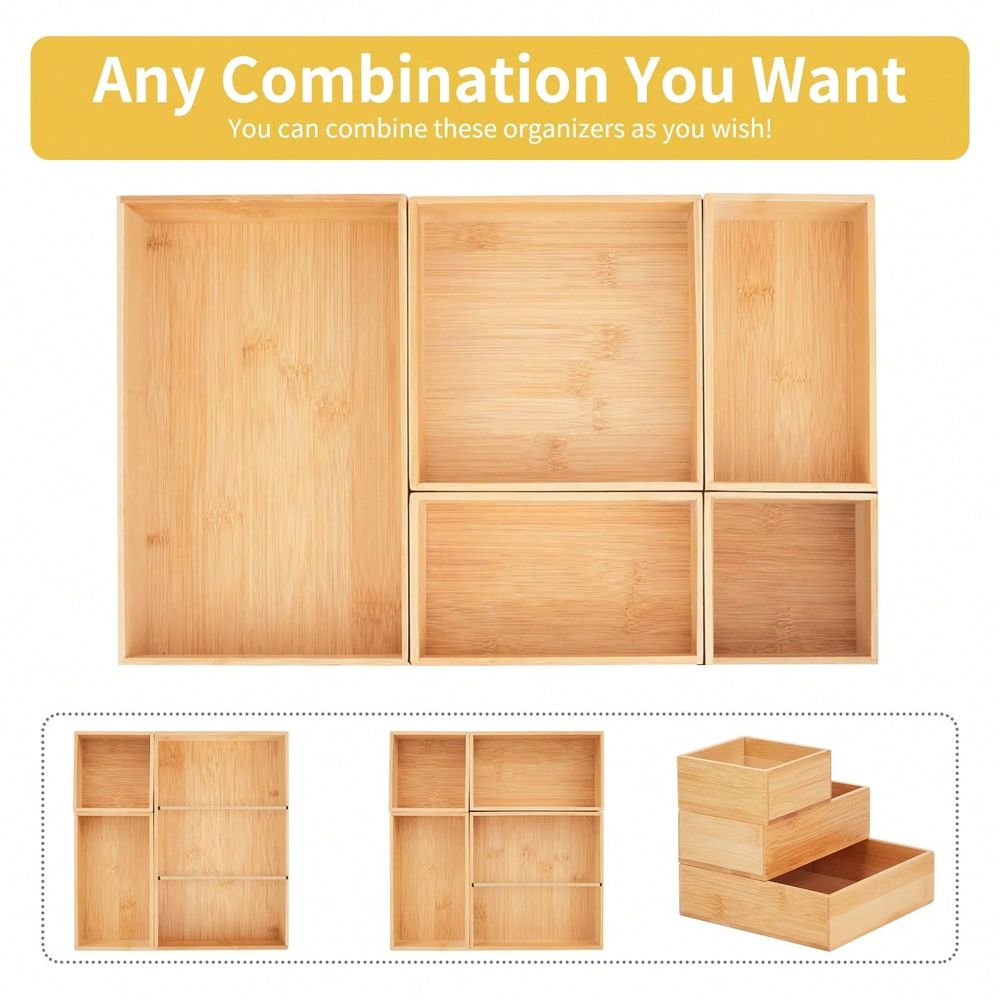 Adjustable Bamboo Drawer Organ - Drawer Organizer Bamboo recension och pris