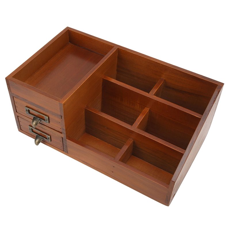 CHCH Wooden Storage Cabinet Re - Drawer Organizer Bamboo recension och pris