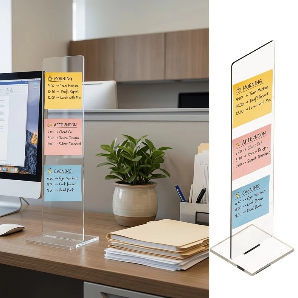 Acrylic Memo Message Board Det - Sticky Memo Holder recension och pris