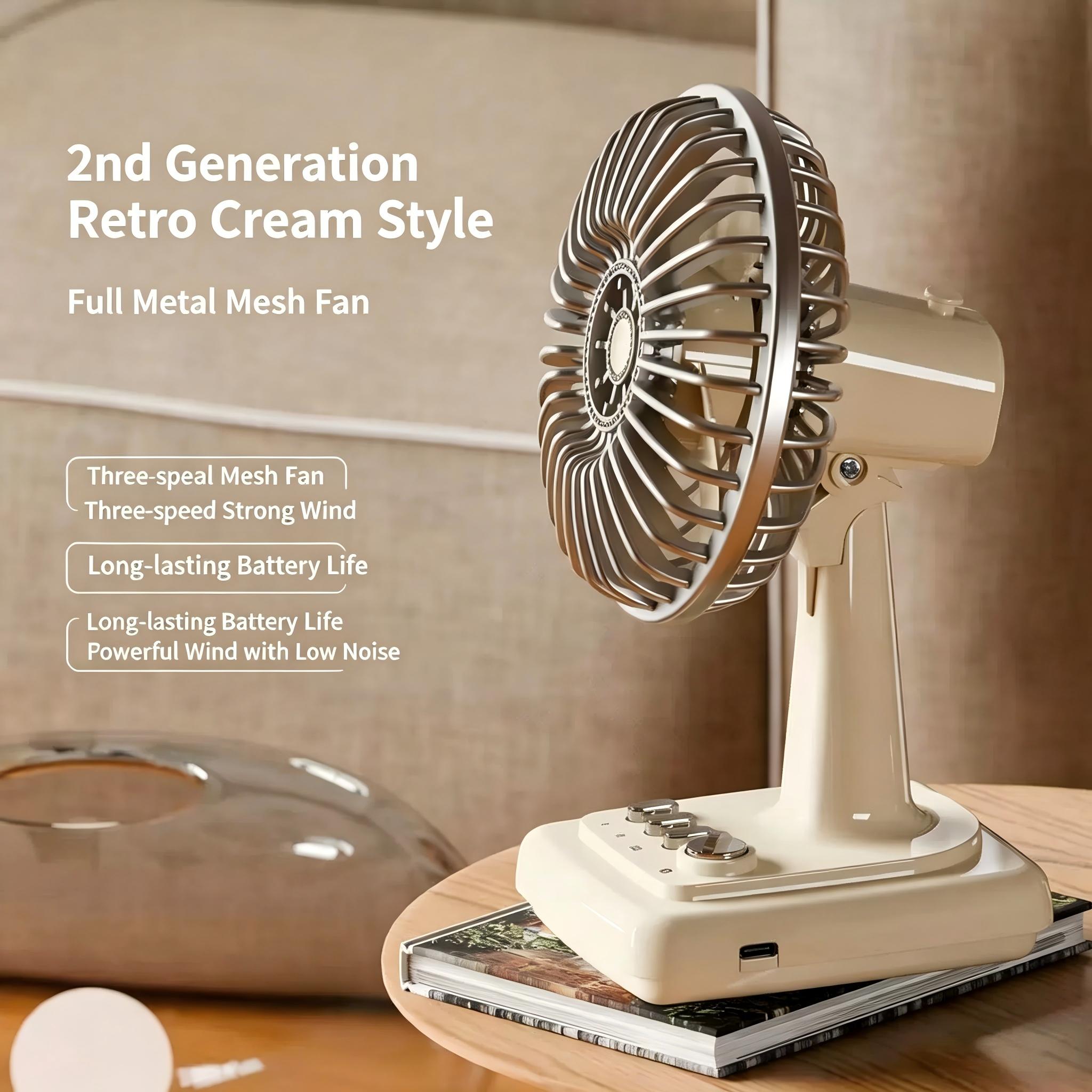 Retro Alloy Desktop Fan 3 Spee - Fan Desk Small Usb recension och pris
