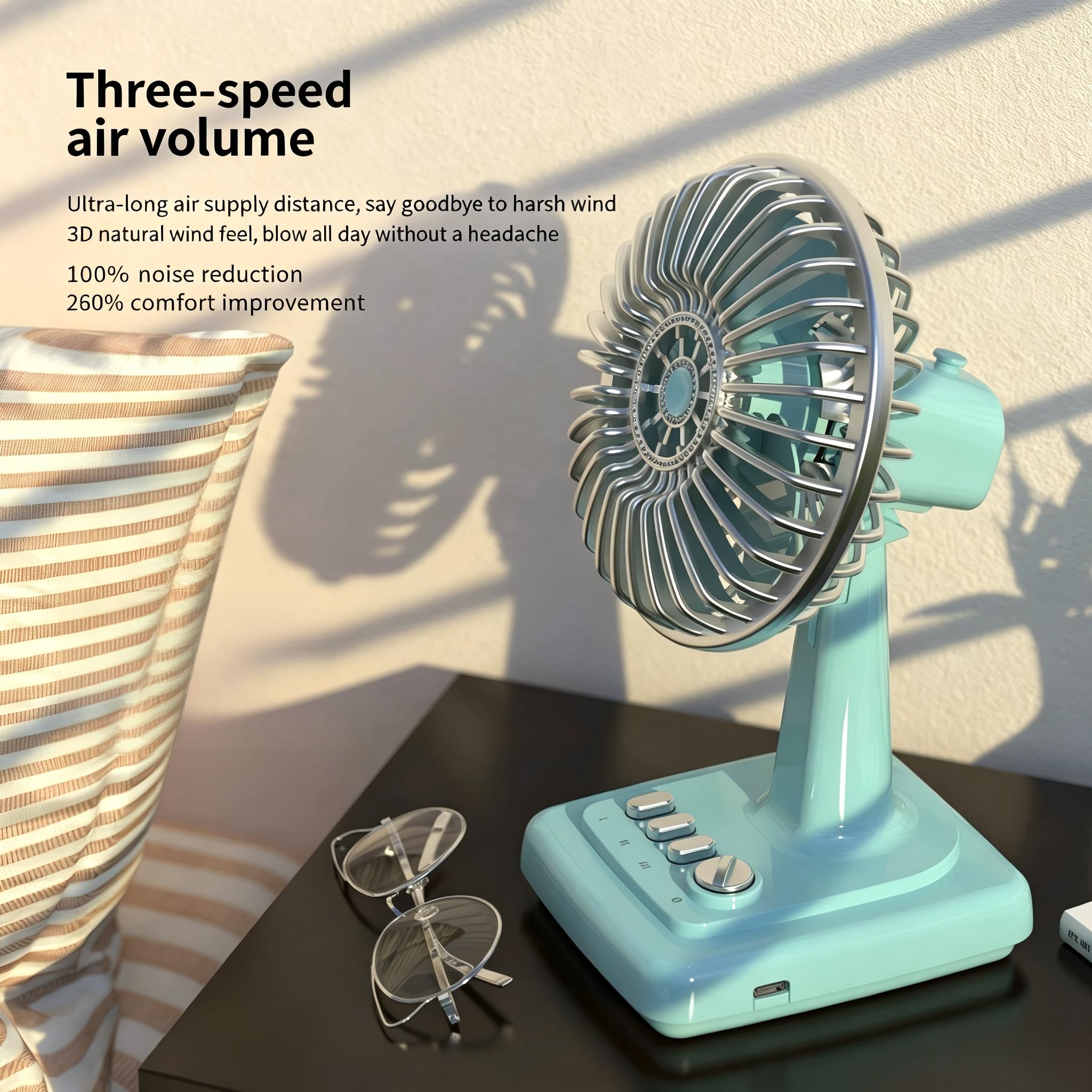 Retro Alloy Desktop Fan 3 Spee - Fan Desk Small Usb recension och pris