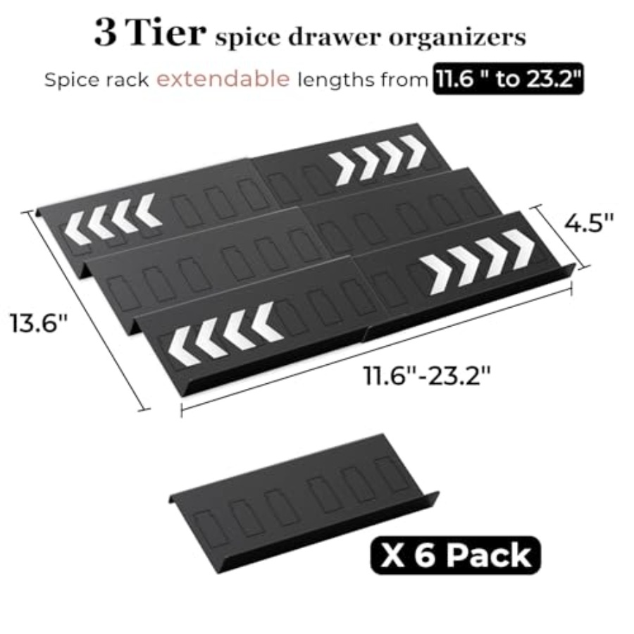 Spice Drawer Organizer Expanda - Drawer Organizer Bamboo recension och pris