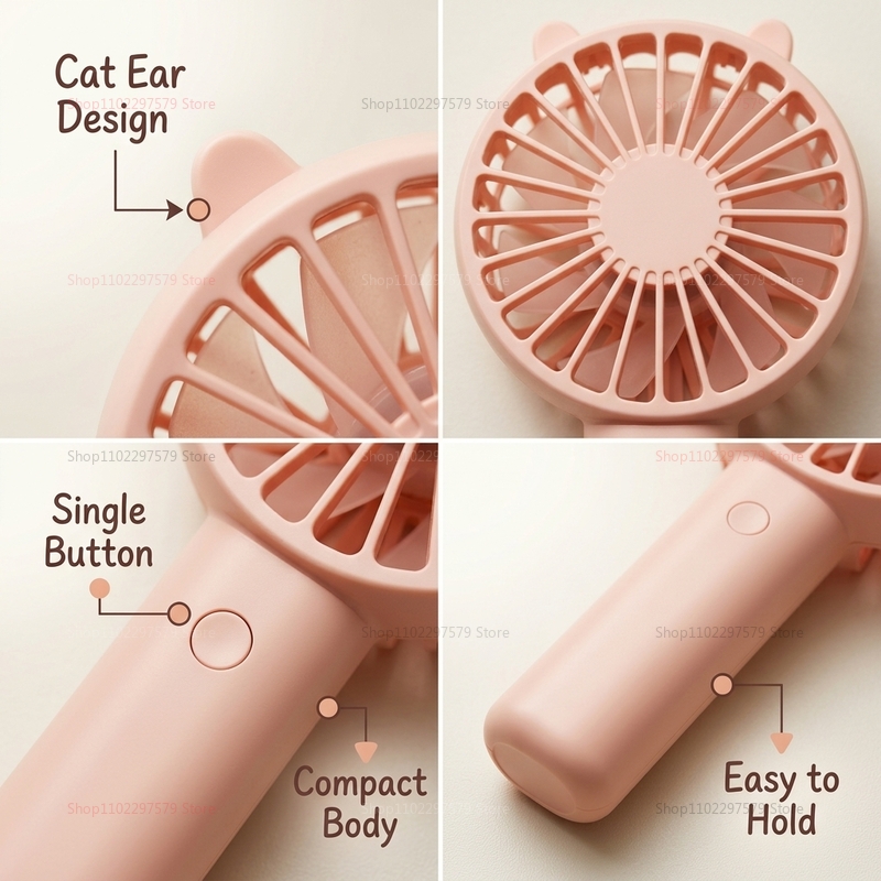 Portable Handheld Fan Mini USB - Fan Desk Small Usb recension och pris