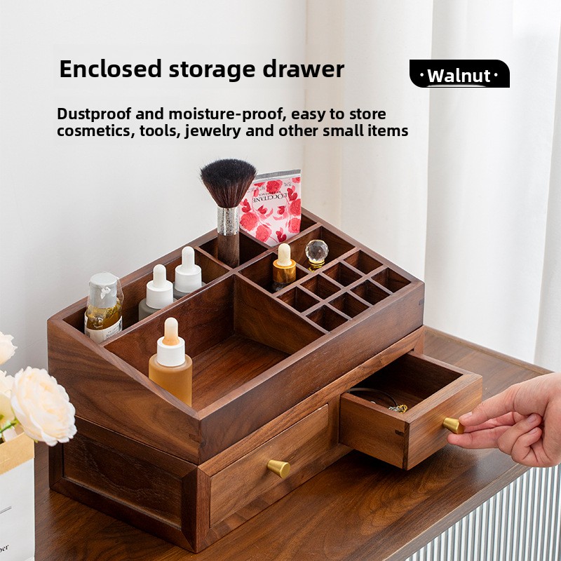 Solid Wood Double Layer Organi - Drawer Organizer Bamboo recension och pris
