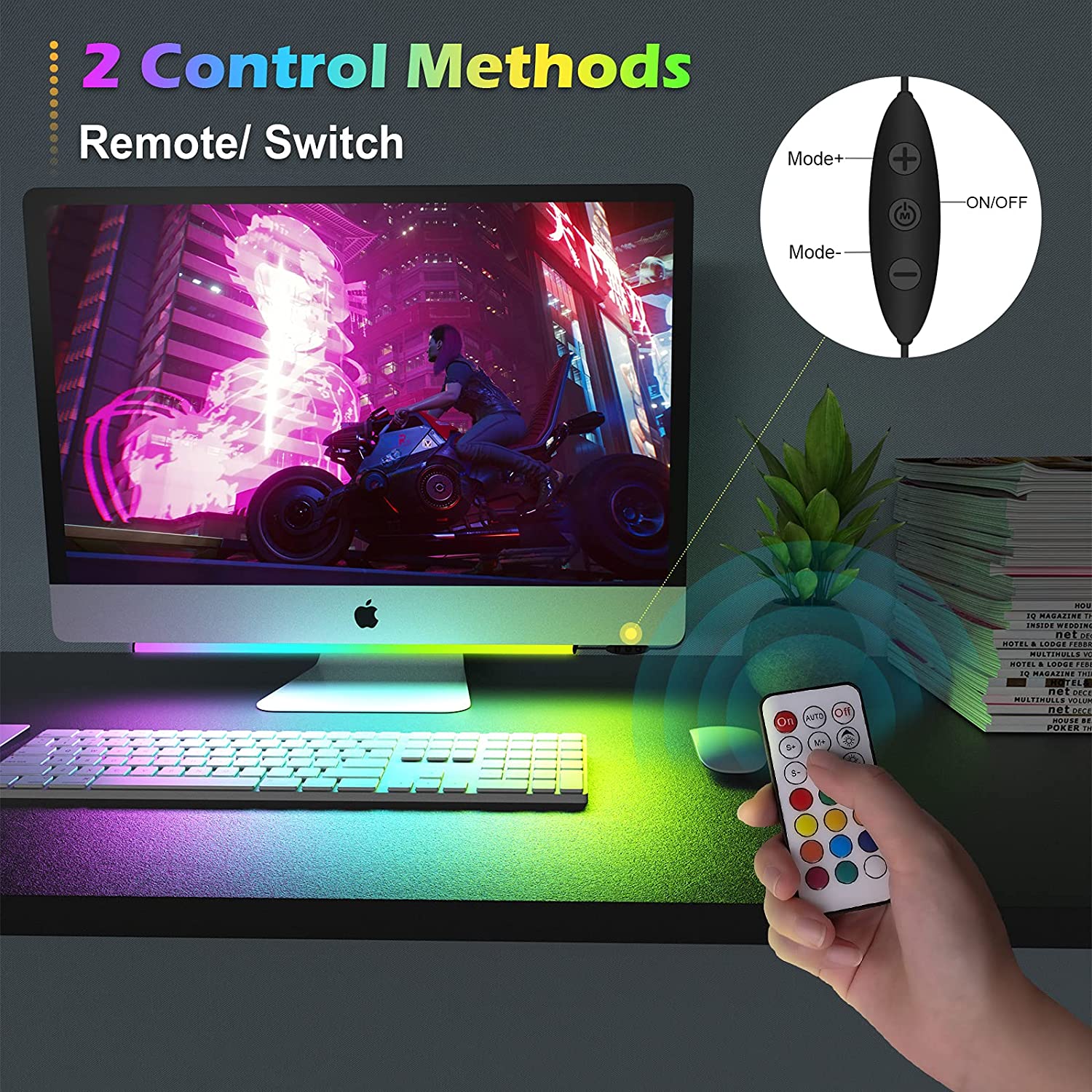 Under Monitor Light Bar RGB Dr - Desk Setup No Monitor recension och pris