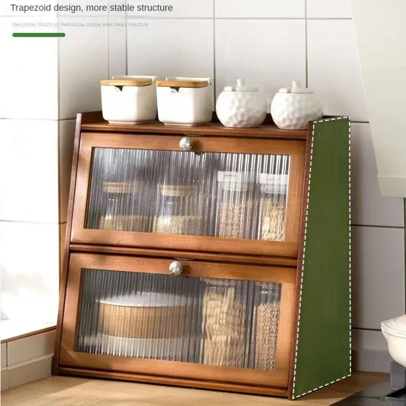Bamboo Kitchen Storage Cabinet - Drawer Organizer Bamboo recension och pris