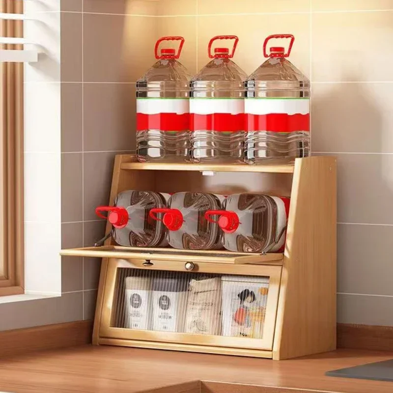 Bamboo Kitchen Storage Cabinet - Drawer Organizer Bamboo recension och pris